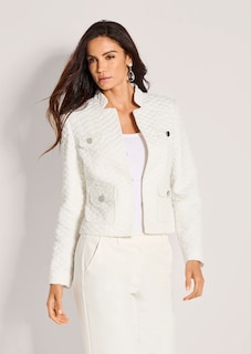 Blazer aus strukturiertem Jersey-Jacquard thumbnail 2