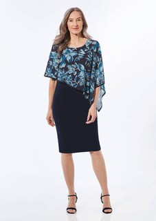 Festliches Kleid mit feinem Chiffonüberwurf thumbnail 3