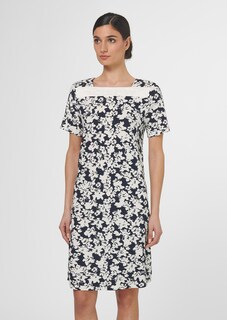 Sleepshirt mit Spitzeneinsatz und abstraktem Floralprint thumbnail 2
