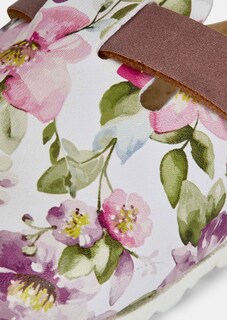 Leder-Clogs mit Blumenprint thumbnail 3