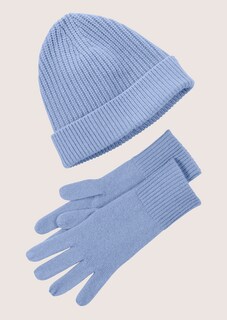 Kaschmir-Set aus Mütze und Handschuhen thumbnail 3