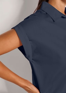 Kurzärmelige Bluse mit Seitenschlitzen thumbnail 6