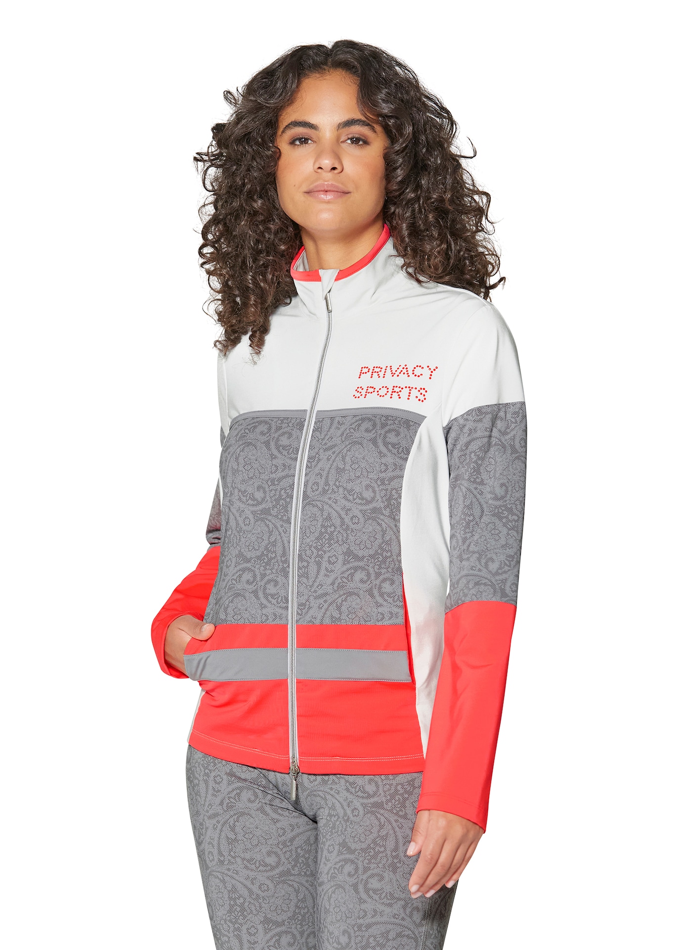 Tracksuit jacket in patchwork look