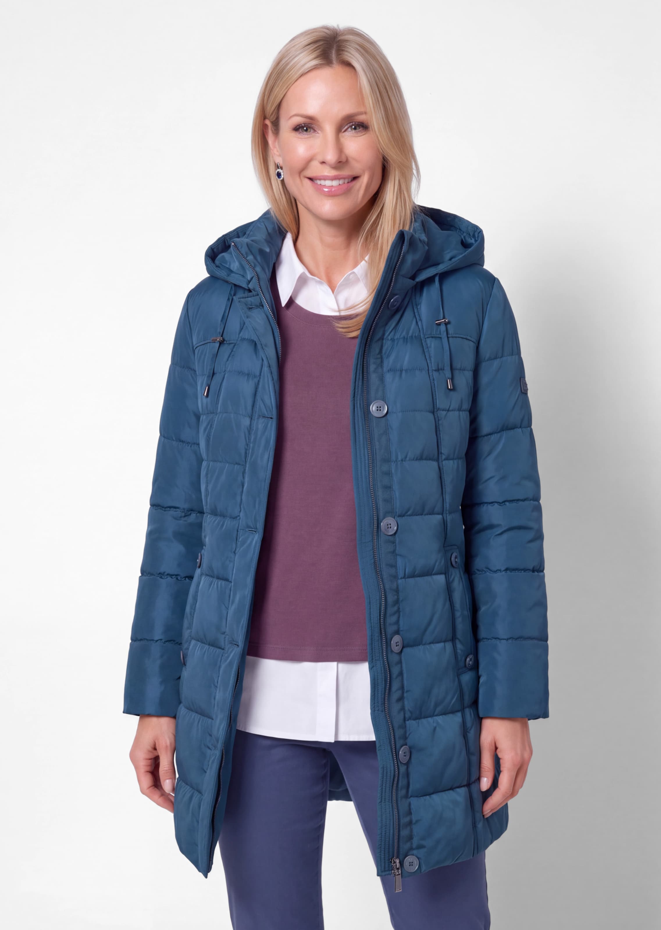Manteau matelassé en légère coupe trapèze