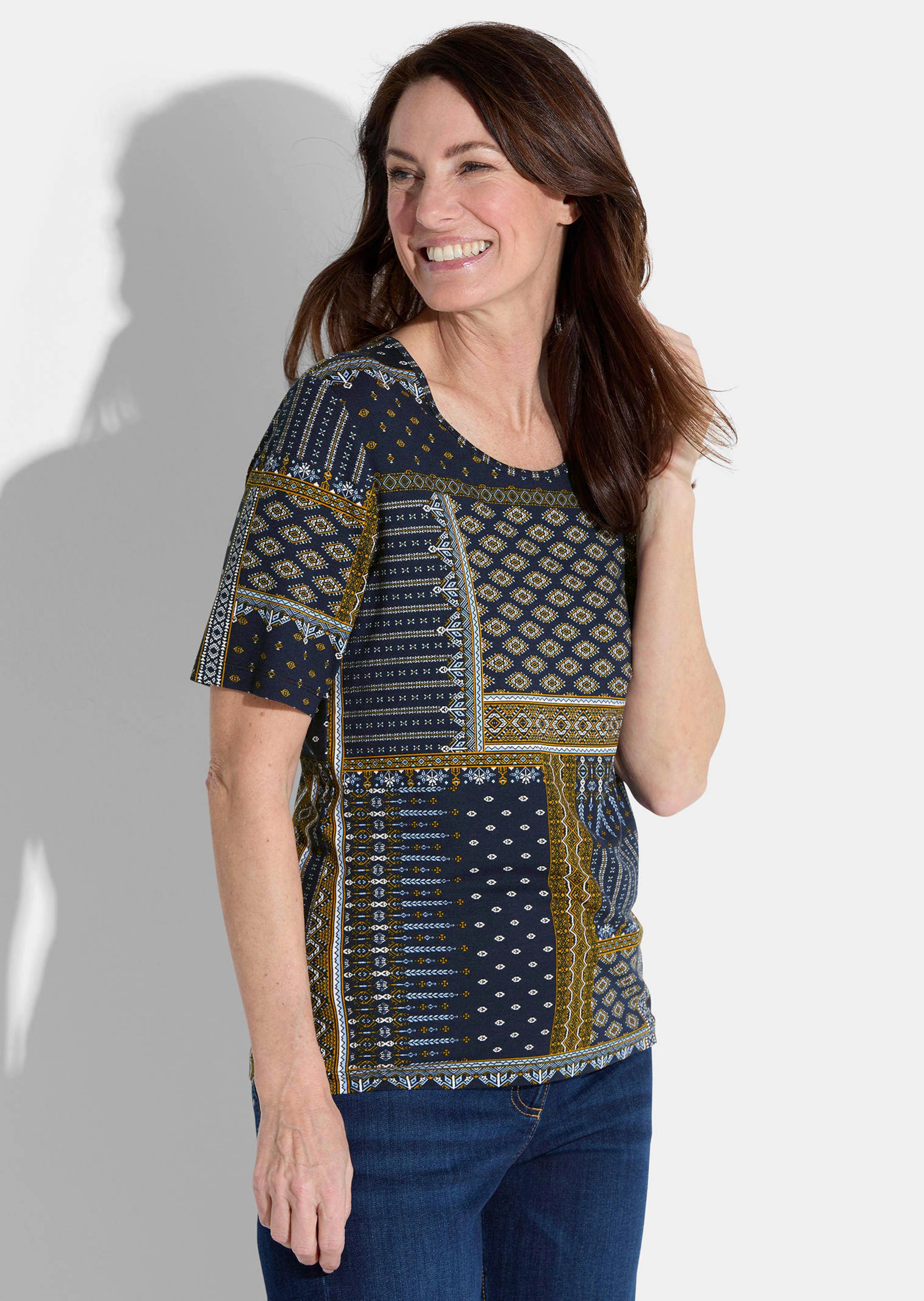 Jersey-Shirt mit edlem Druck