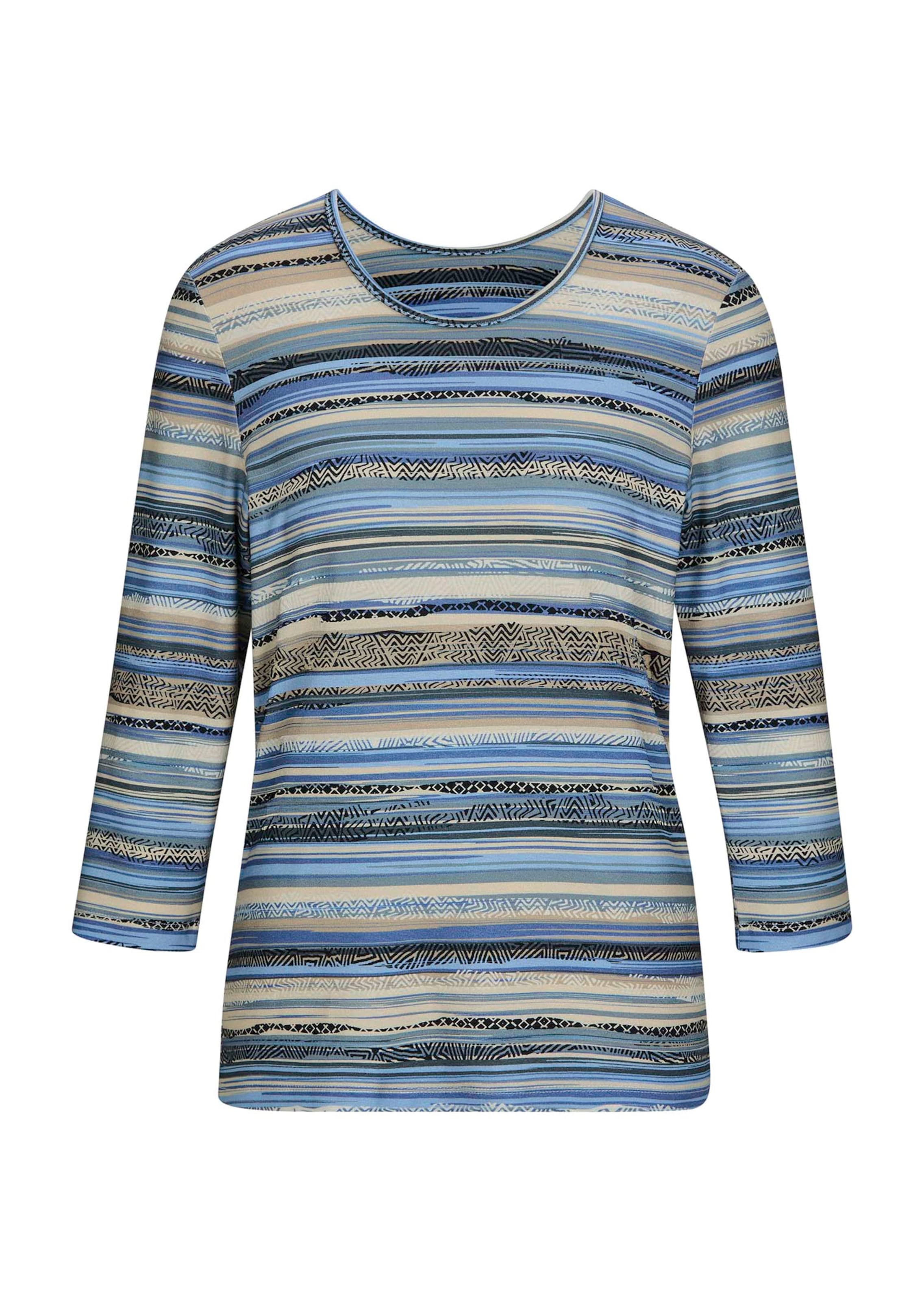 Viskoseshirt mit Streifen im Ethno-Look