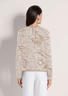 Blazer en maille à imprimé jacquard et zip thumbnail 3