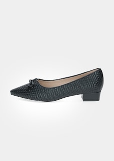 Leder-Pumps in Flechtoptik mit Blockabsatz thumbnail 5