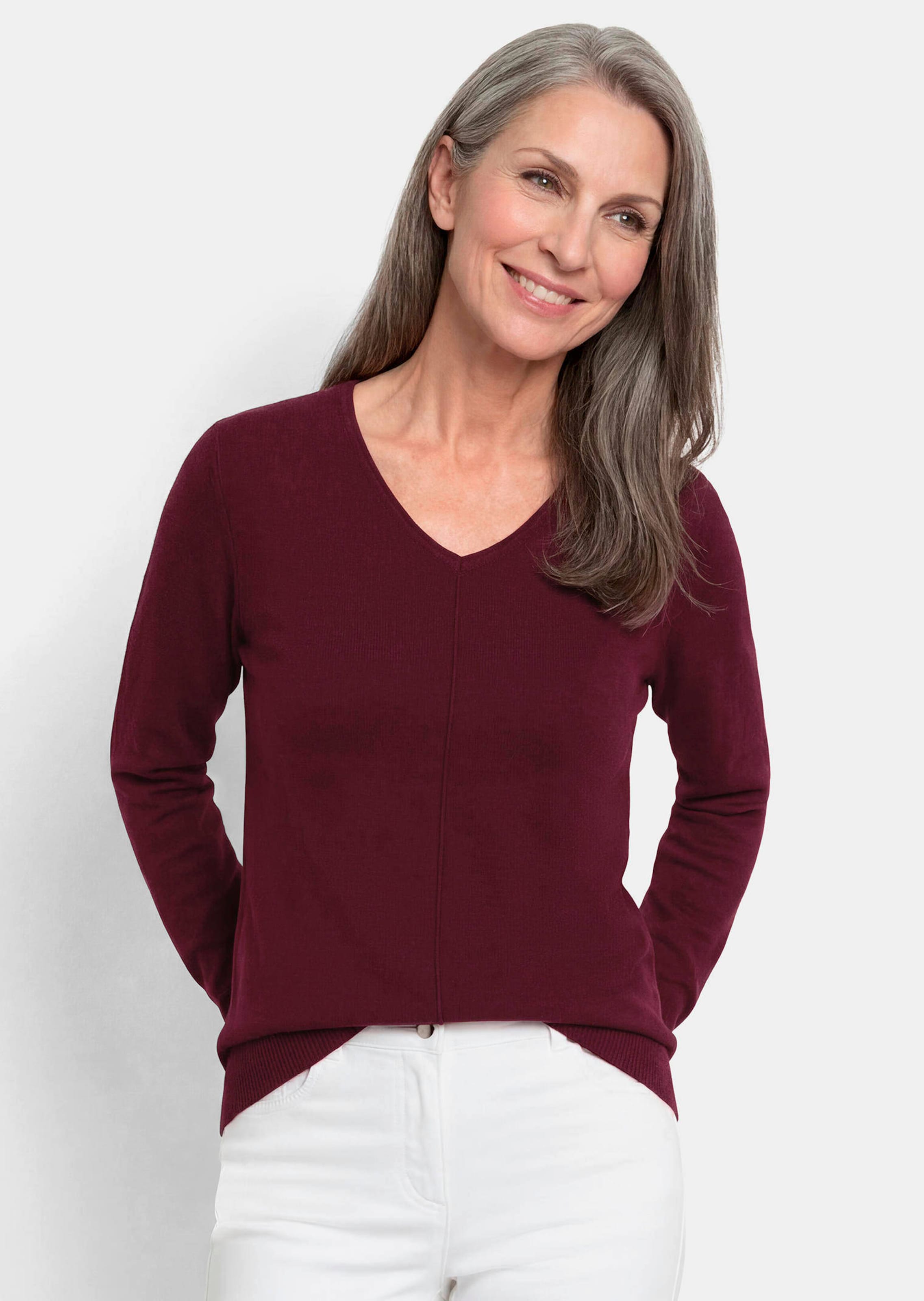 Pullover met een V-hals van COTTAMIRA