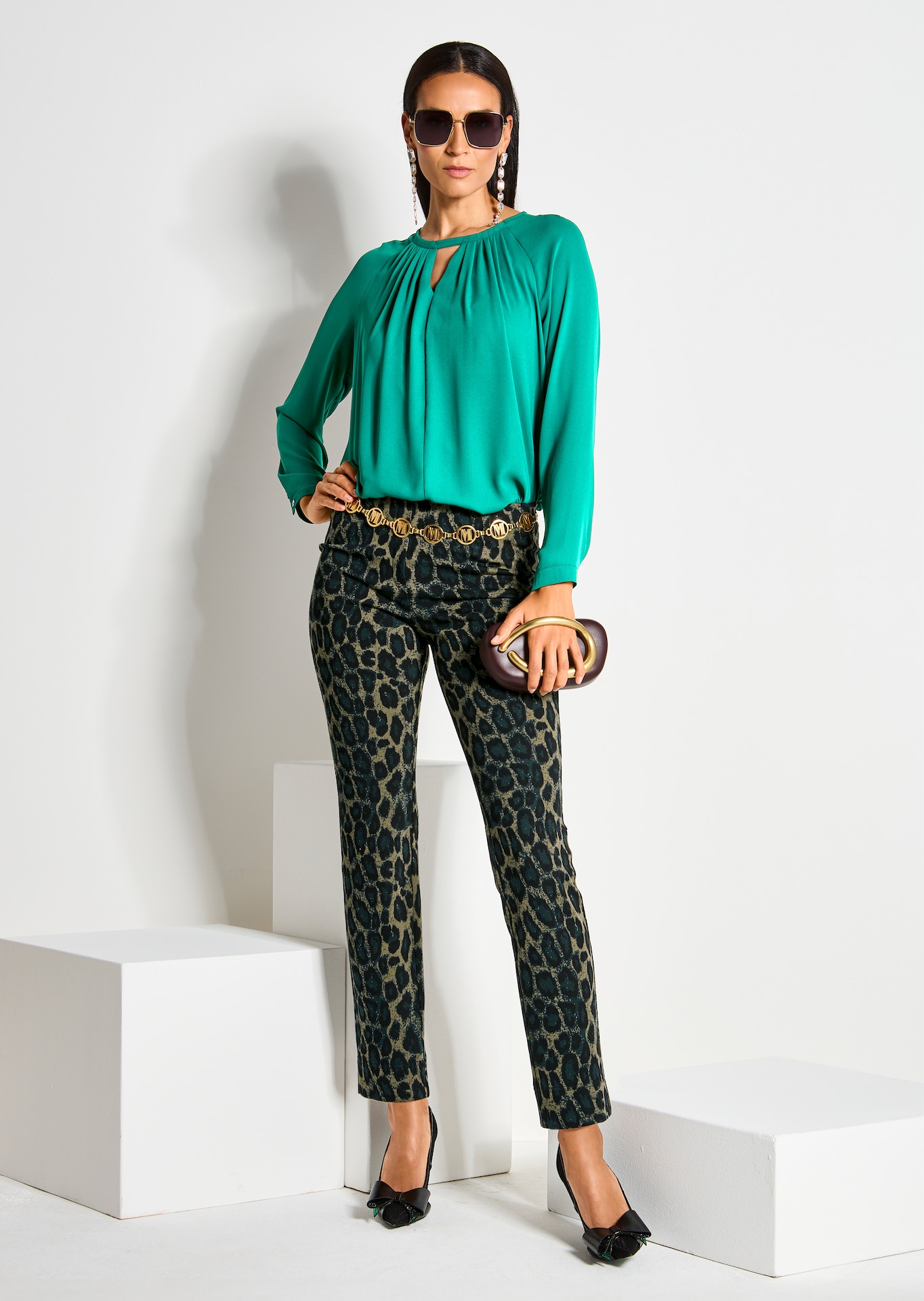 Leggings mit modischem Leo-Druck
