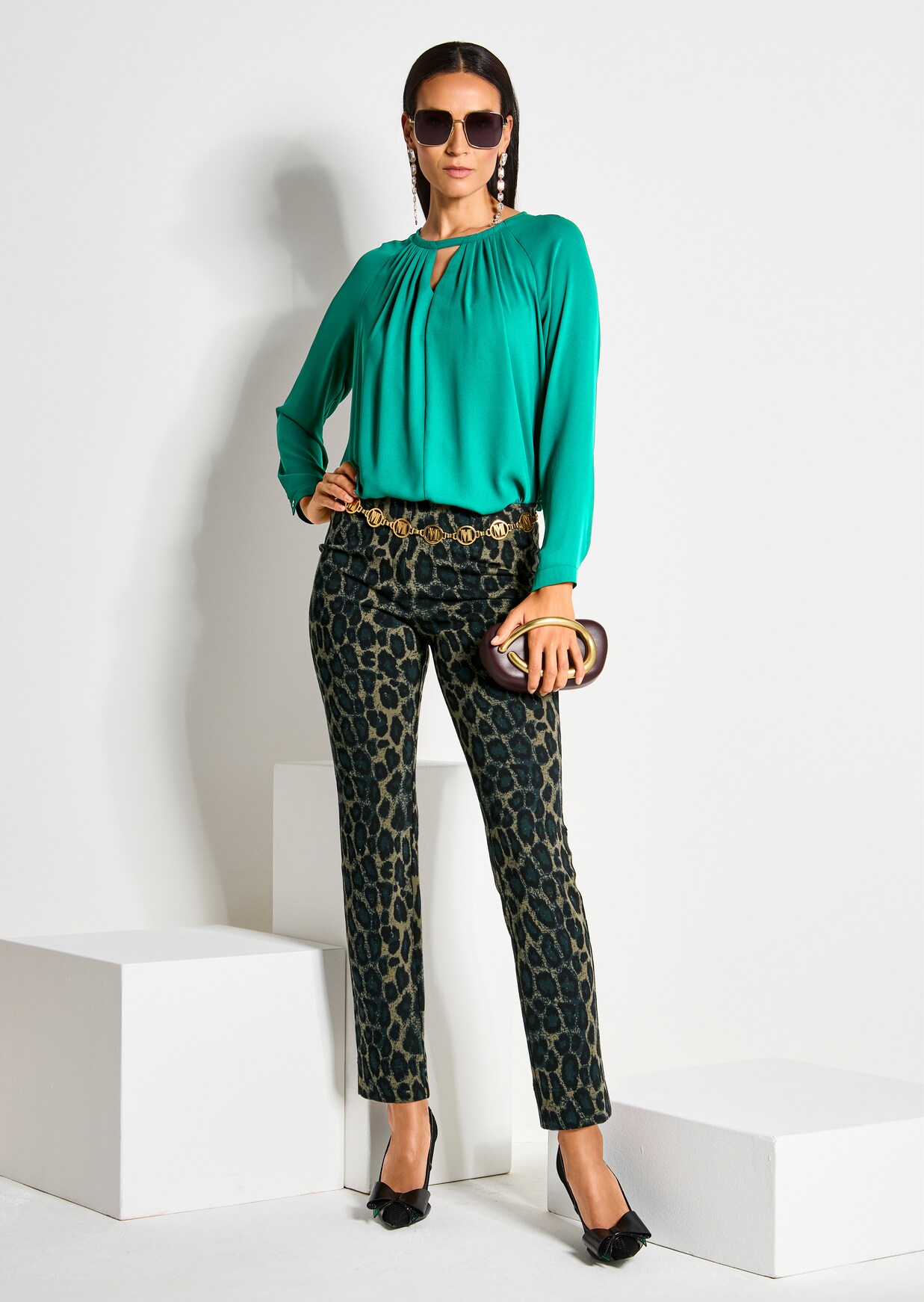 Legging met modieuze luipaardprint