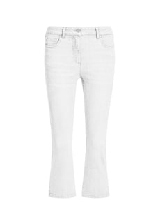 Verkürzte Jeanshose mit ausgestelltem Saum thumbnail 6