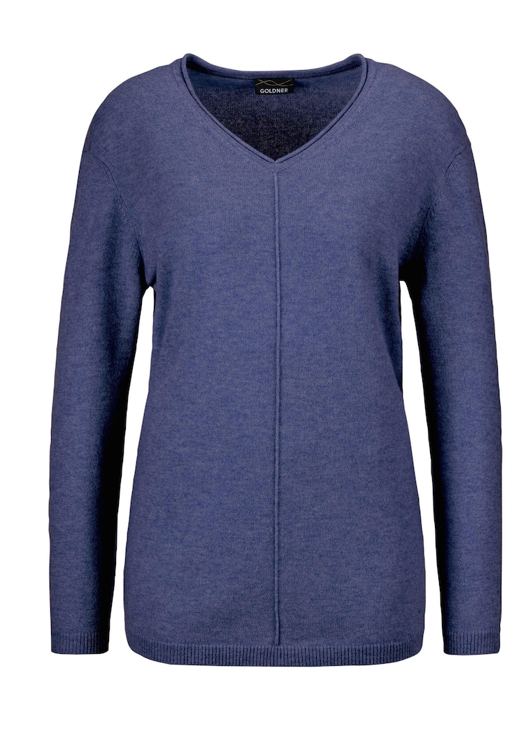 Kaschmirpullover mit V-Ausschnitt