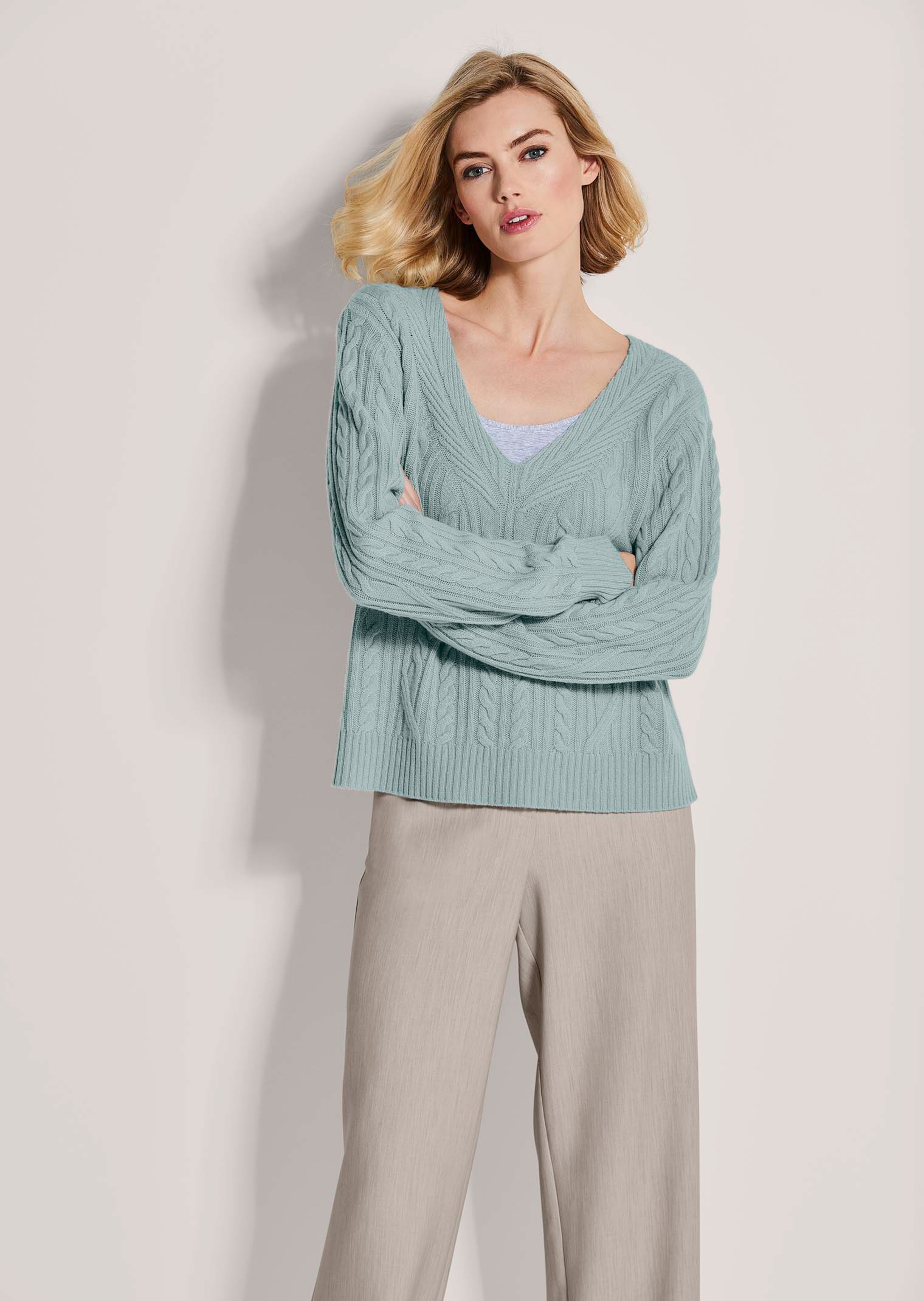 Pull en cachemire à col en V