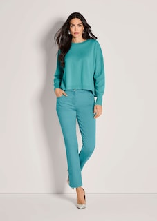 Kurzer Oversize-Pullover mit Kaschmir thumbnail 3