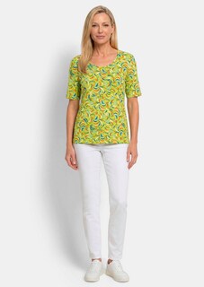 Shirt van viscose met een frisse all-over print thumbnail 2