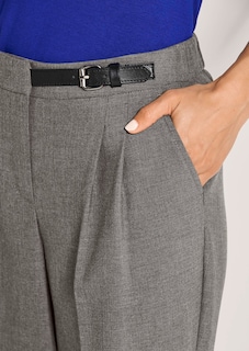 Wide-Leg-Hose mit Zierriegel in Lederoptik thumbnail 6