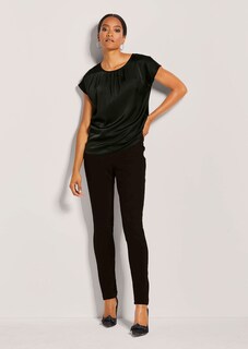 Kurze Satin-Bluse in trendstarker A-Linie thumbnail 3