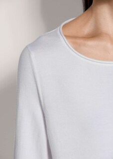 Feinstrickpullover mit U-Boot-Ausschnitt und 3/4-Arm thumbnail 6