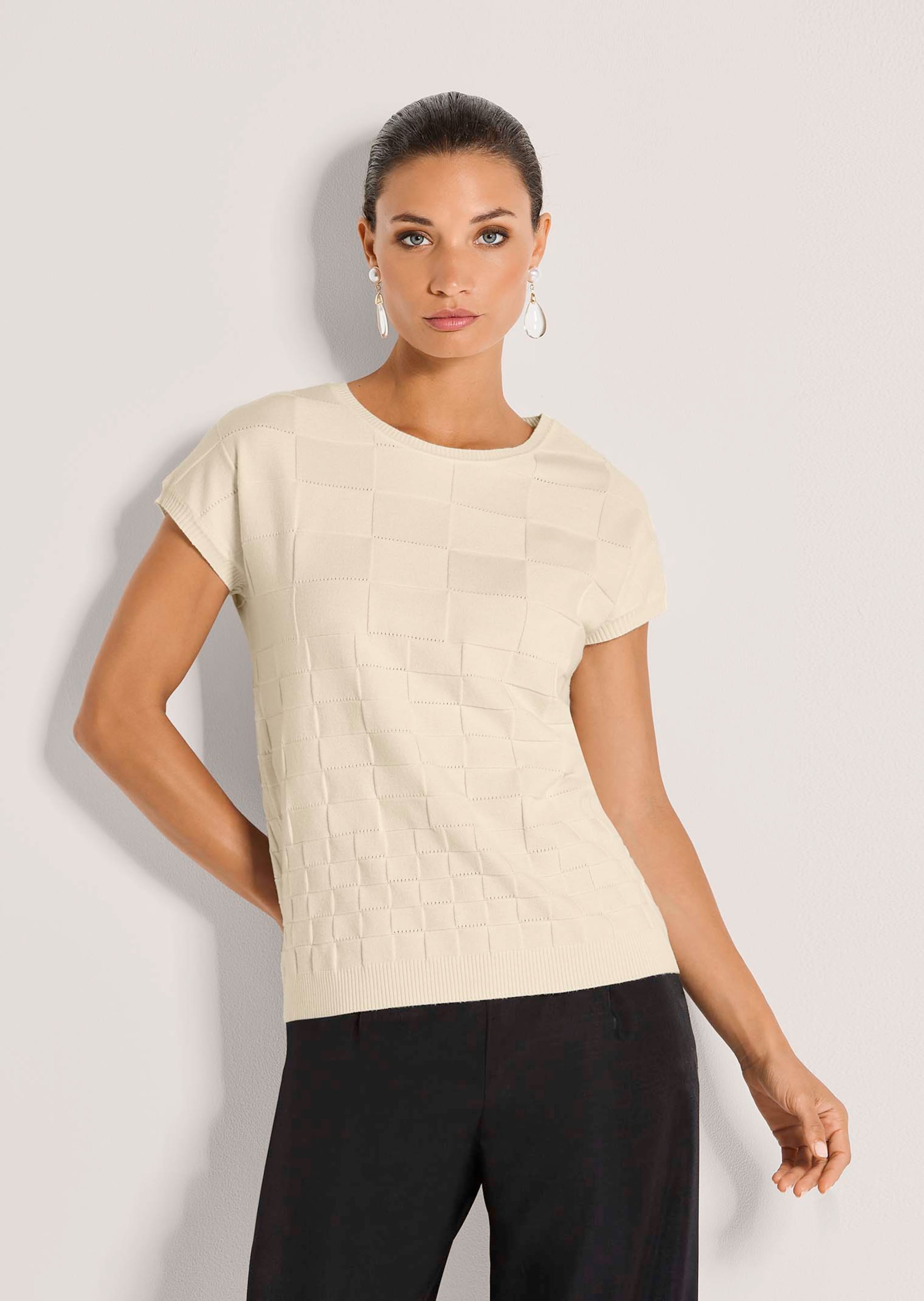 Strickshirt mit ausgefallenem Muster