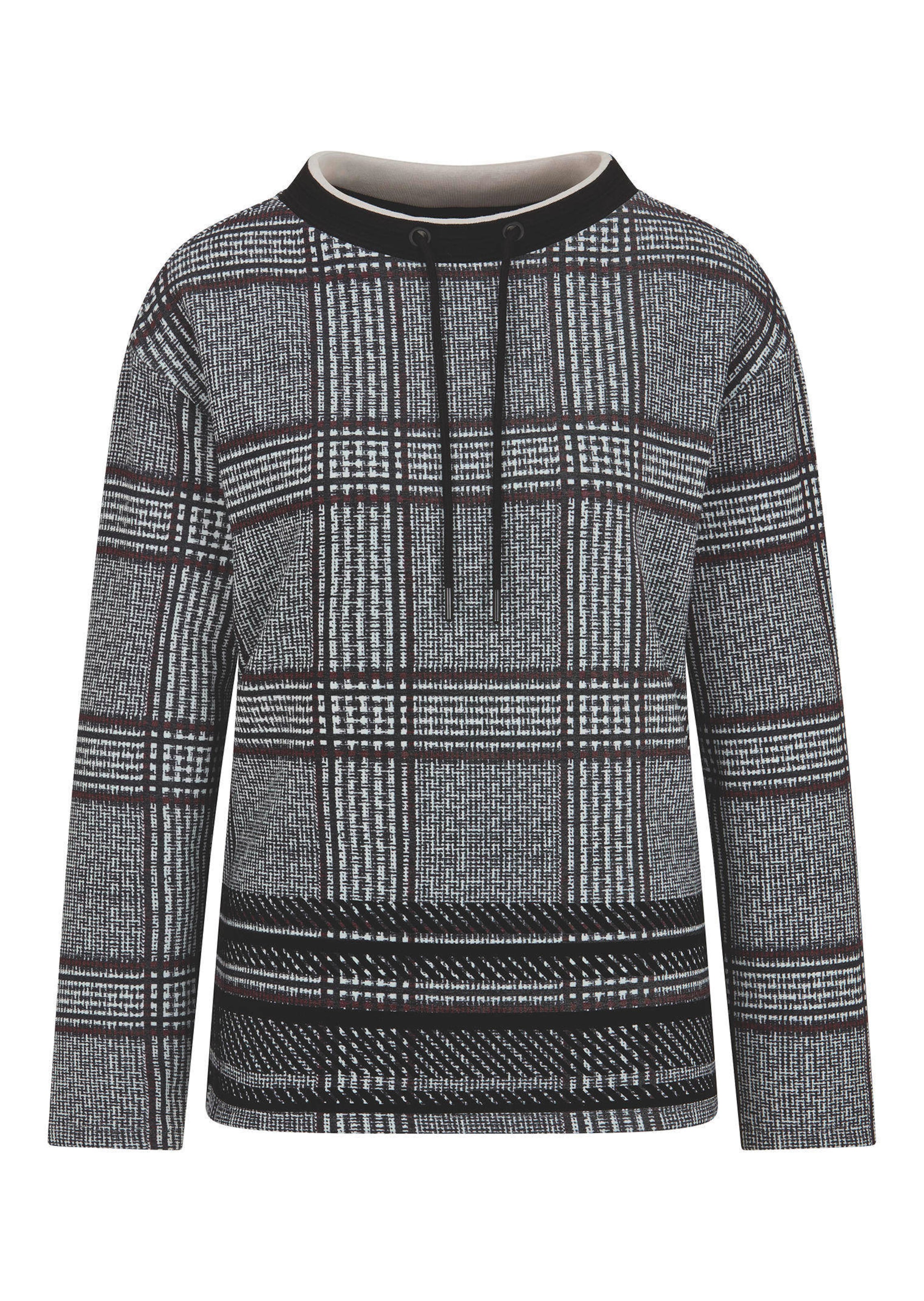 Sweat-shirt à carreaux et imprimé floqué
