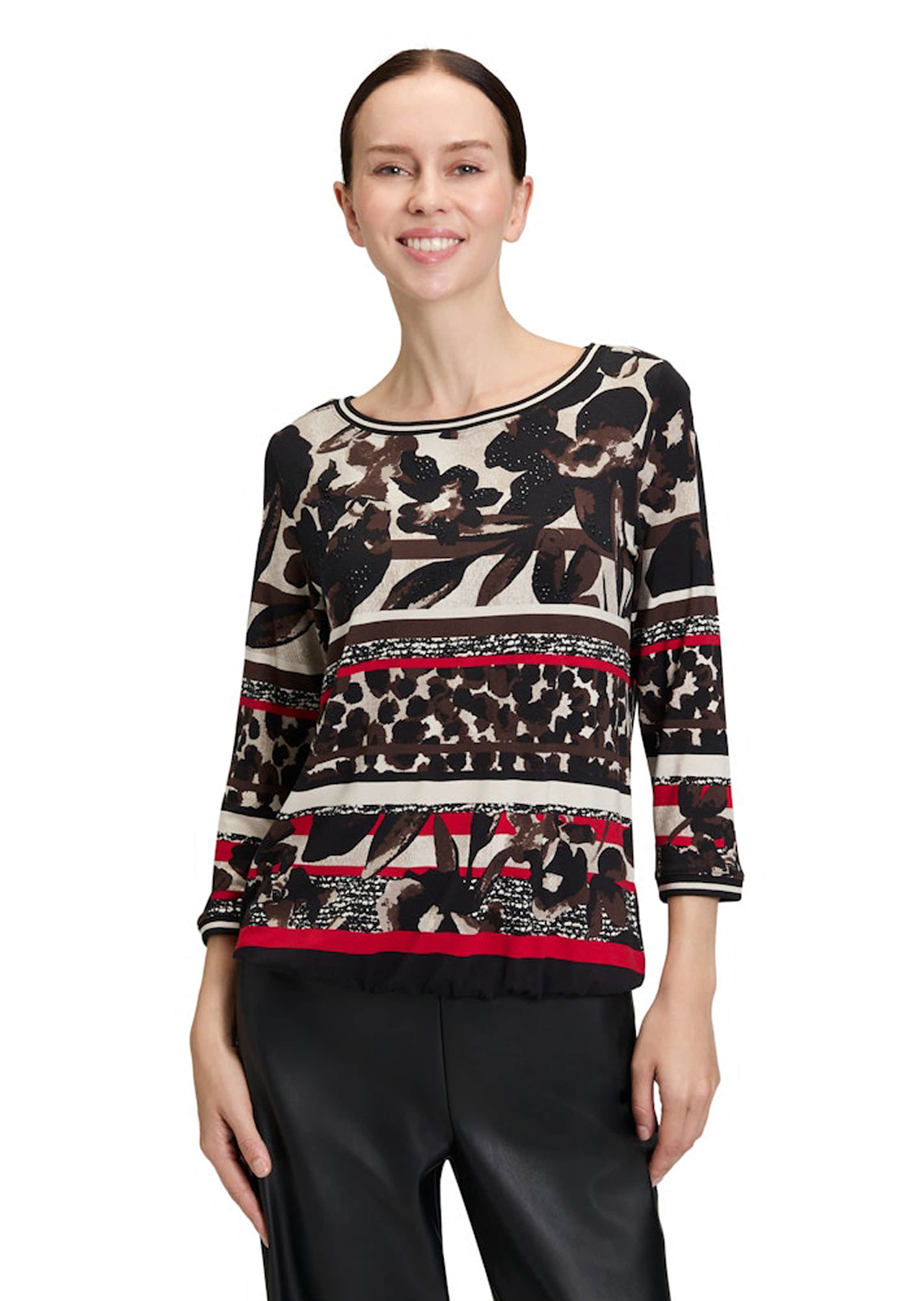 Jersey shirt met 3/4-mouwen