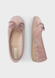 Ballerina-Hausschuhe mit Schleife thumbnail 2