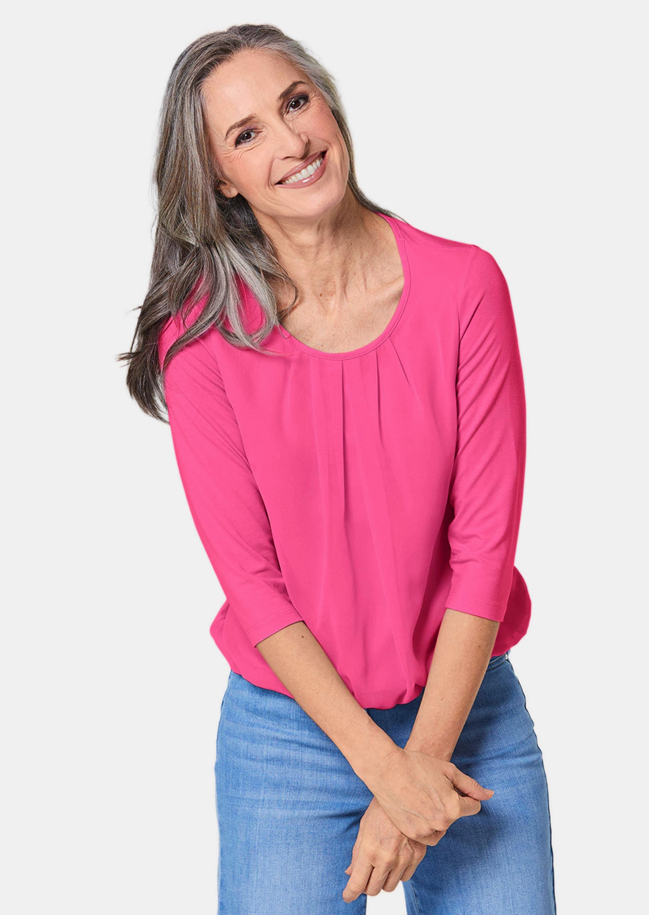 Verzorgd shirt in elegante blouselook