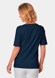 T-Shirt mit charmantem Ausschnitt und Schmucksteinchen thumbnail 3