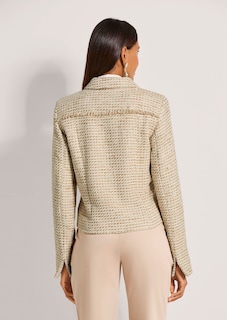 Fransige Tweedjacke mit Glanzgarn und Pailletten thumbnail 4