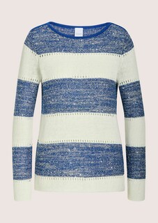 Pullover mit Blockstreifen und Pailletten thumbnail 7