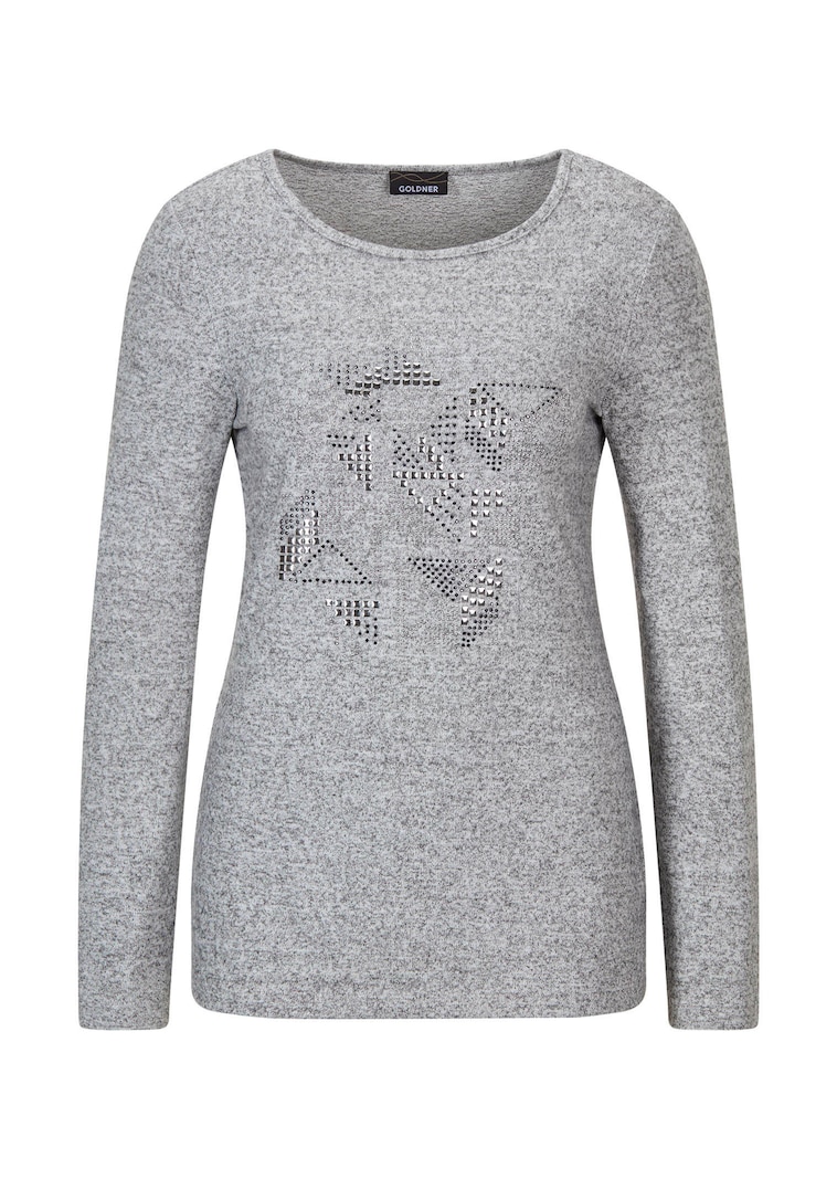 Shirt met applicatie en lange mouwen