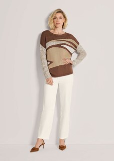 Rundhals-Pullover mit Intarsien thumbnail 3