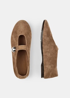 Ballerinas aus samtigem Leder thumbnail 2