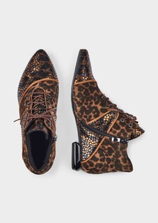 Stiefelette mit Animalprint und Metallic-Effekt thumbnail 2
