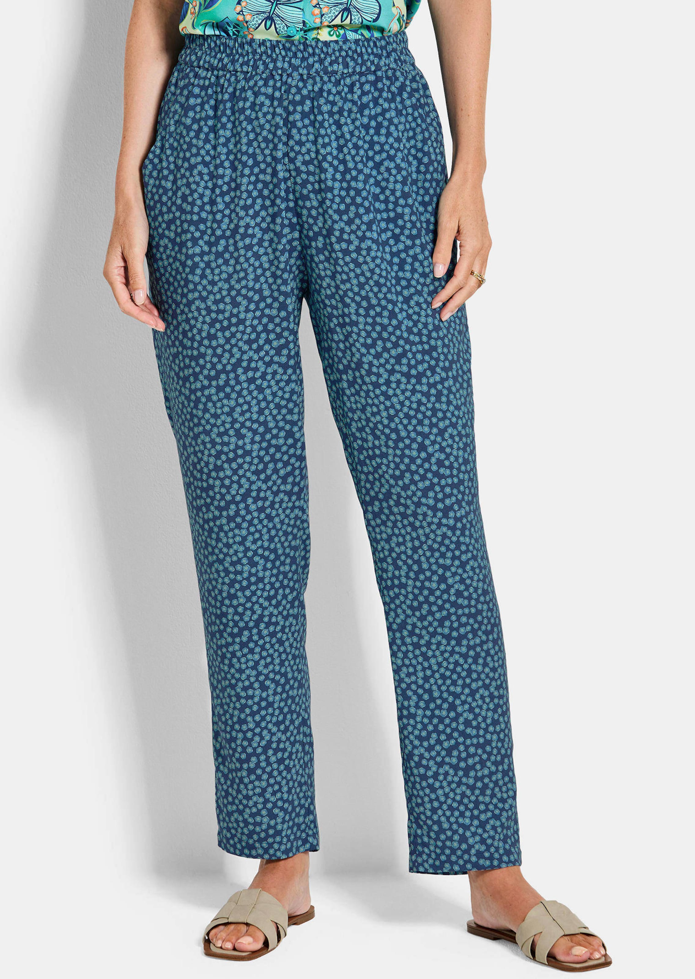 Hose SARA mit Millefleurs-Print