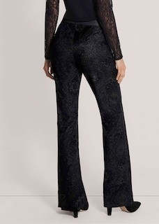 Pantalon en jersey floqué aspect dentelle thumbnail 4