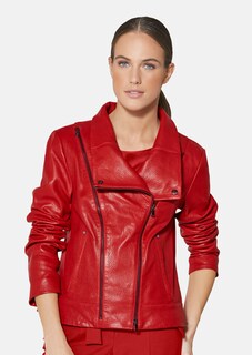 Biker-Jacke aus geprägtem Lammnappa-Leder thumbnail 2