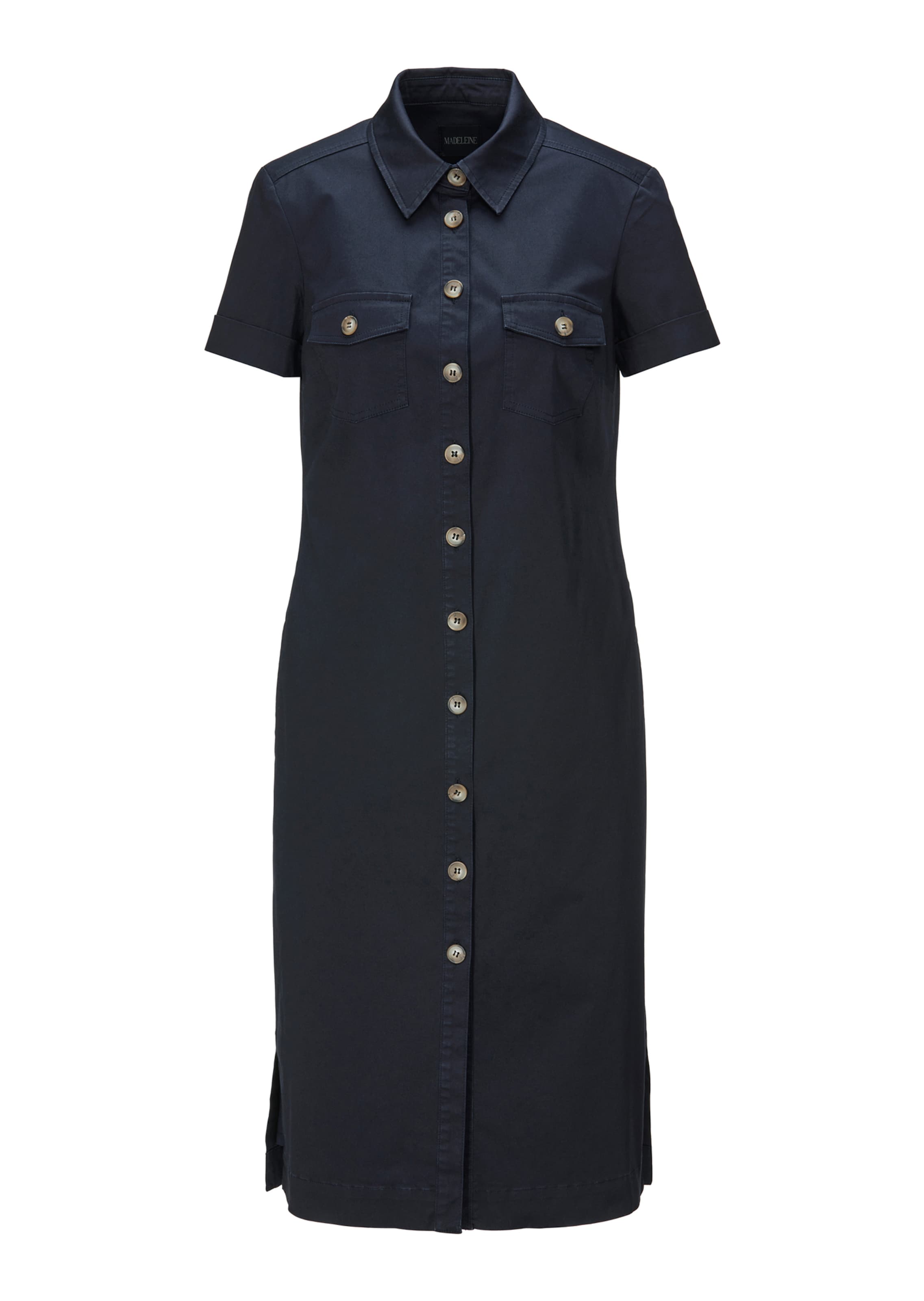 Robe chemise coupe ajustée à manches courtes