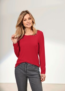 Veelzijdig te combineren shirt met lange mouwen en harmonieuze sierrand thumbnail 7