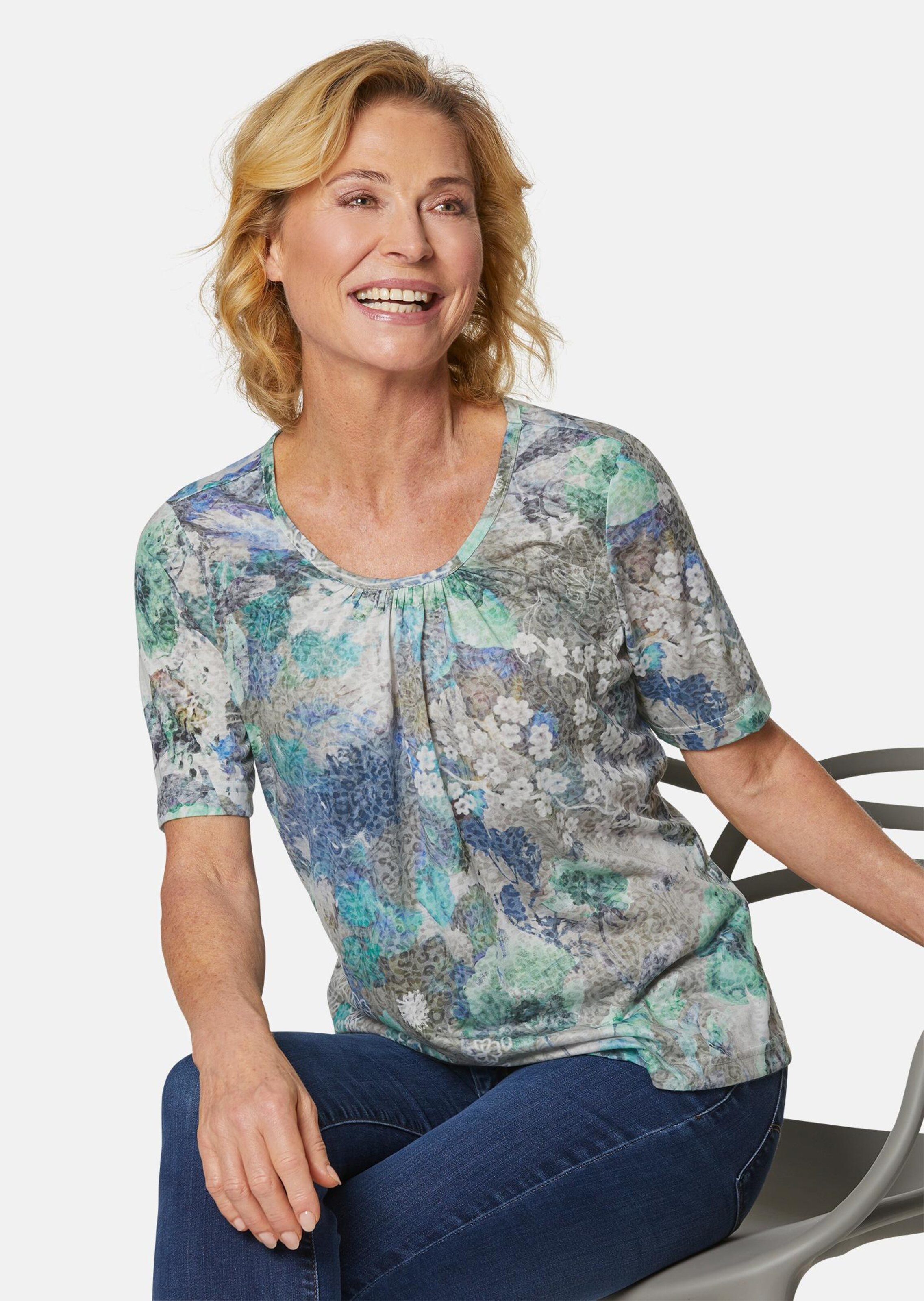 Magnifique T-shirt en tissu dévoré thumbnail 4