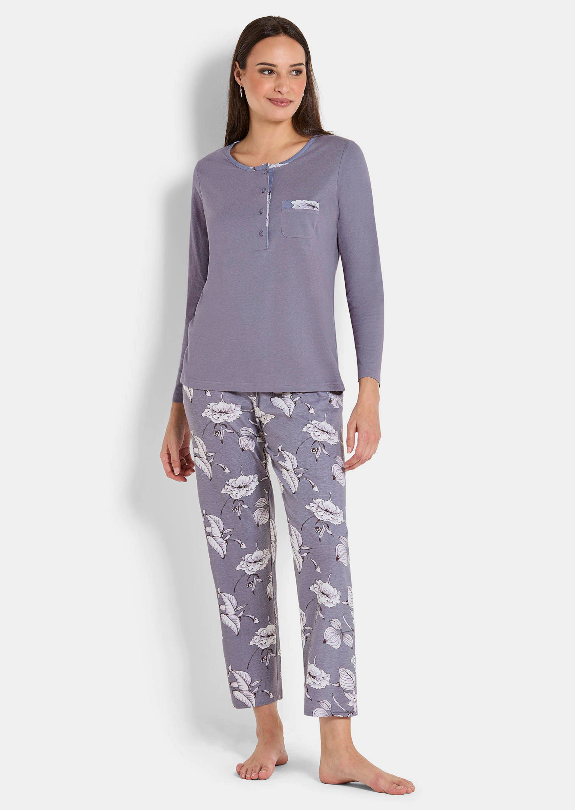 Pyjama mit Blumendruck