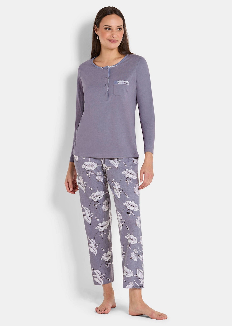 Pyjama mit Blumendruck