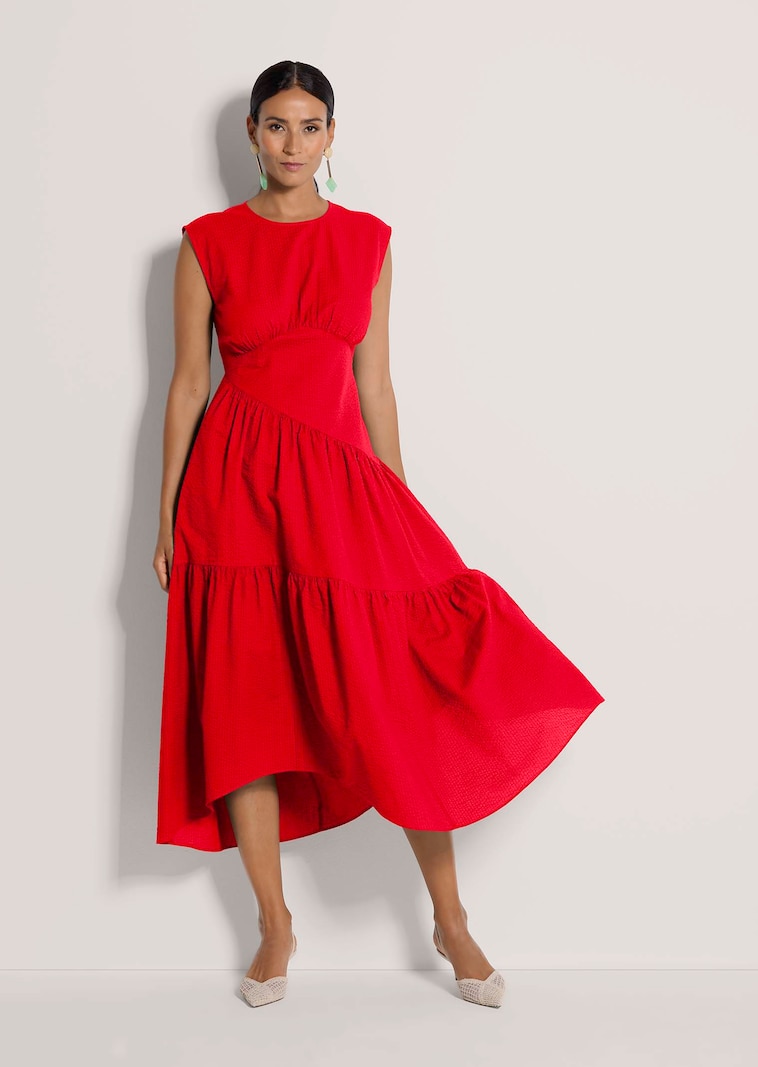 Baumwollkleid mit Stufenrock