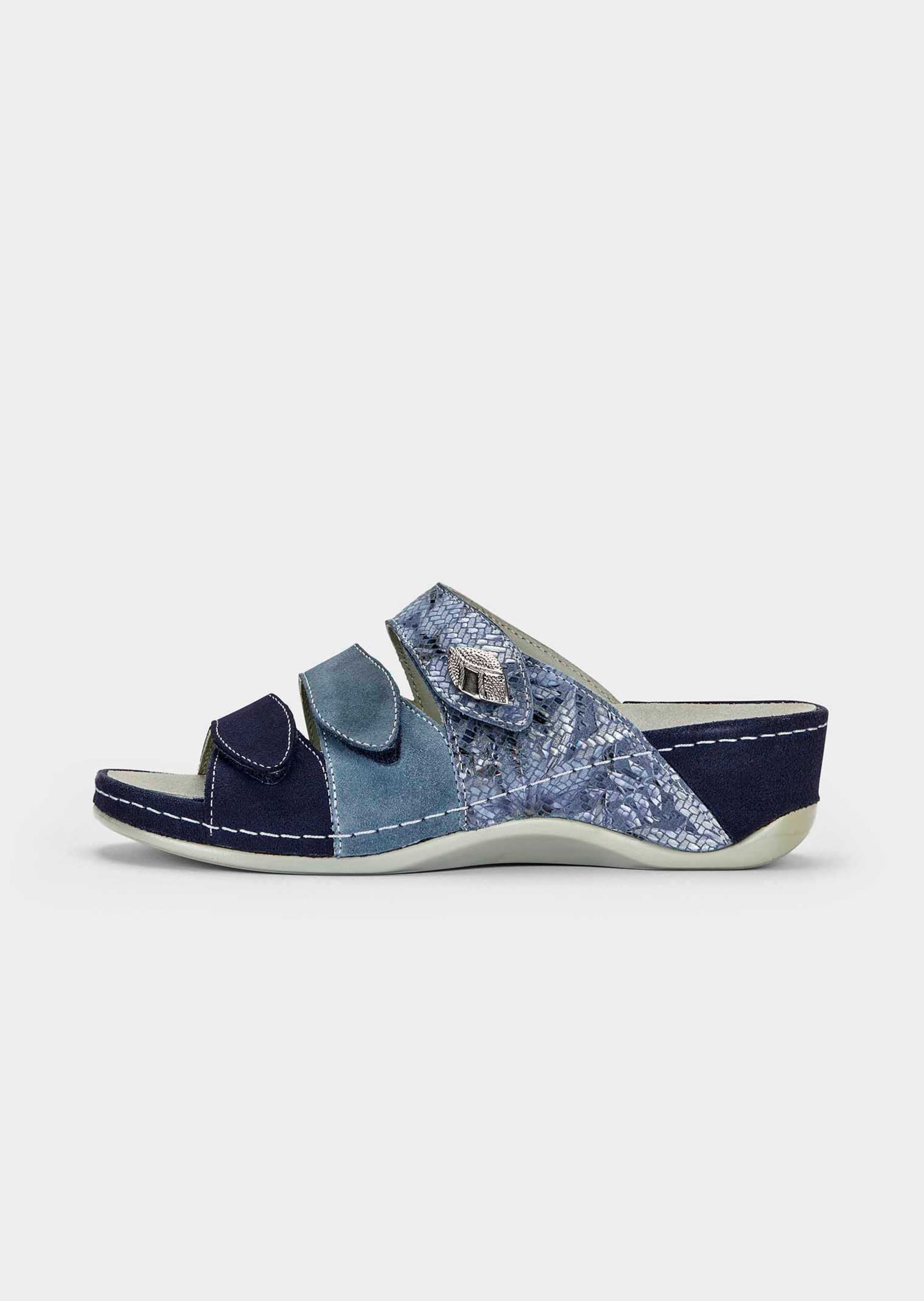 Sandalen van leer met memory voetbed