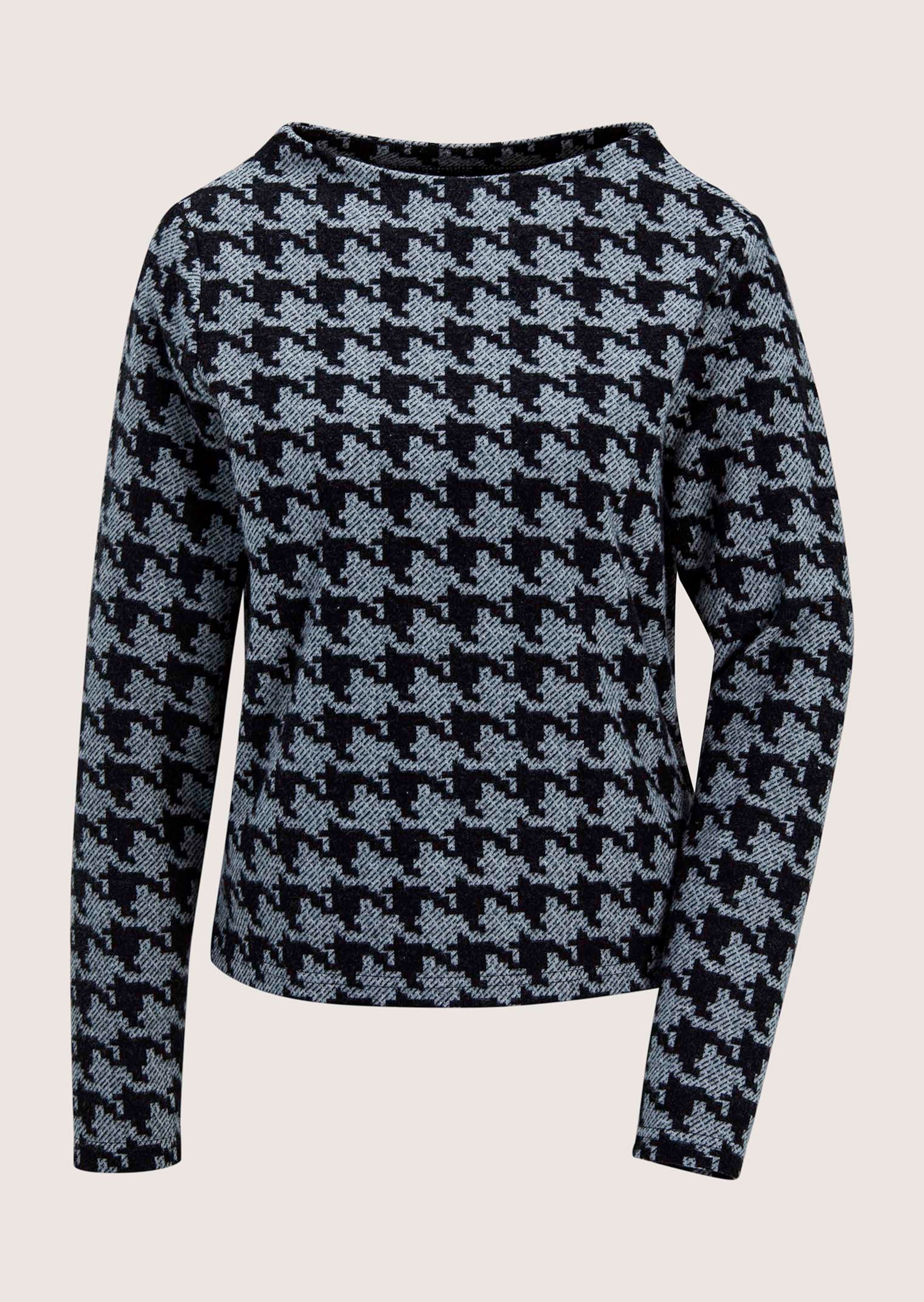 Sweatshirt met pied-de-poule-motief