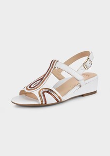 Sandales en cuir avec talon compensé thumbnail 1