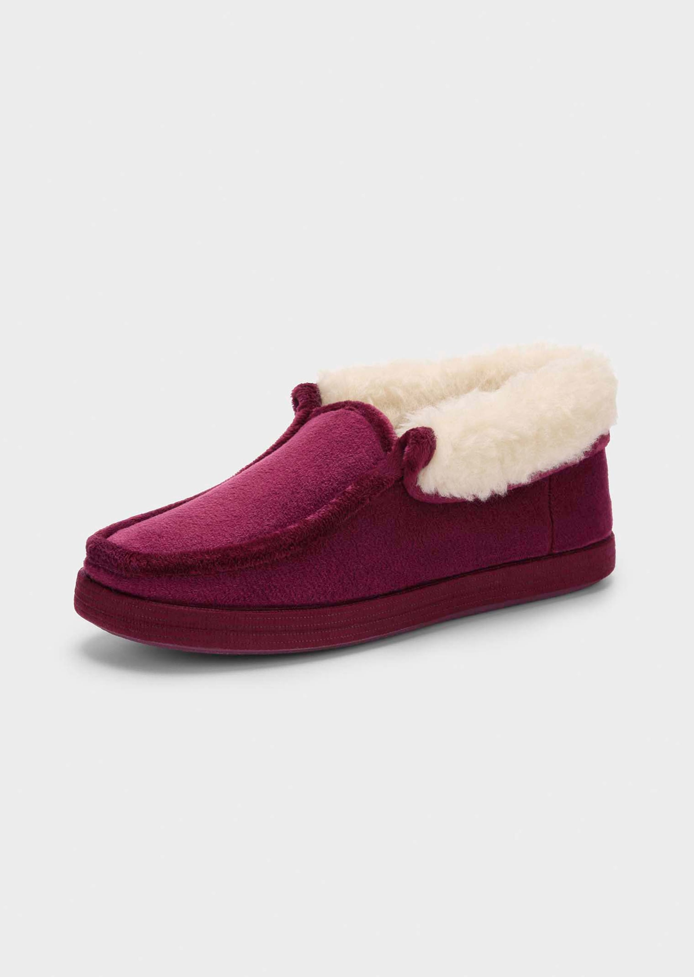 Pluche pantoffels met scheerwol