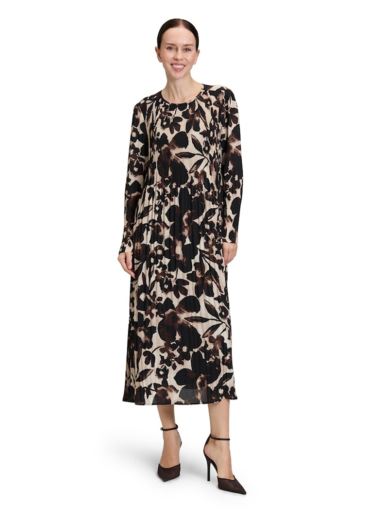 Plisséjurk met mooie bloemenprint