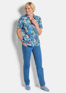 Bügelfreie Hemdbluse mit Blumenmuster thumbnail 2
